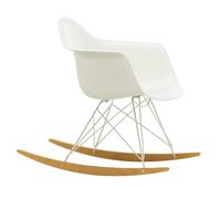 Poltrona Eames Plastic RAR Bianco/ Acero Dorato