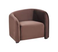 Poltrona elegante e moderna in velluto in velluto marrone scuro Veltada