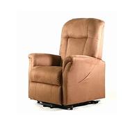 Gima Poltrona Elevabile Flavia 2 Motori, Elevabile e Reclinabile, Alzapersone, con Telecomando, Colore Marrone, con Poggiapiedi Sollevabile Extra, Portata max 150 Kg