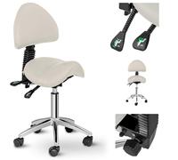 Poltrona estetica girevole regolabile con schienale BERLIN - beige