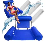 Poltrona galleggiante gonfiabile per piscina con schienale e rete