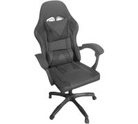 POLTRONA Gaming da Corsa, Sedia da Gioco Ergonomica Nera, Poltrona Girevole con Braccioli per Computer e Videogiochi, Design Sportivo (2, NERA)