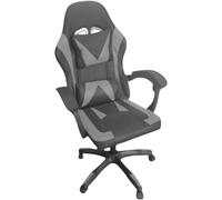 POLTRONA Gaming da Corsa, Sedia da Gioco Ergonomica Nera, Poltrona Girevole con Braccioli per Computer e Videogiochi, Design Sportivo (2, GRIGIO)