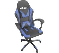 POLTRONA Gaming da Corsa, Sedia da Gioco Ergonomica Nera, Poltrona Girevole con Braccioli per Computer e Videogiochi, Design Sportivo (2, BLU)
