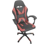 POLTRONA Gaming da Corsa, Sedia da Gioco Ergonomica Nera, Poltrona Girevole con Braccioli per Computer e Videogiochi, Design Sportivo (2, ROSSA)
