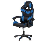 Poltrona gaming high quality con ruote, blu