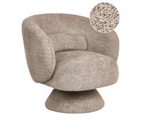 Poltrona girevole bouclè senza braccioli Stile retrò Sedia da salotto Beige Liek