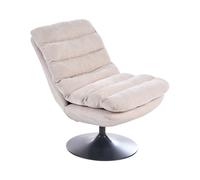Poltrona girevole con gambe in ferro nero base a 360° seduta in tessuto con cusc