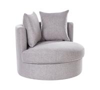 Poltrona girevole DALBY Grigio chiaro Tessuto