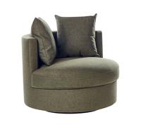 Poltrona girevole DALBY Verde scuro Tessuto