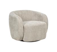 Beliani Poltrona girevole Imbottitura in poliestere con braccioli Beige