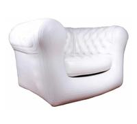 Poltrona Gonfiabile 1 Posto in PVC Bianco per Interno Esterno Valvole