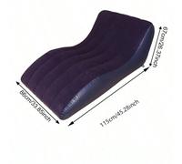 Poltrona gonfiabile floccata, design ergonomico curvo che si adatta alla vita e alla schiena, dimensioni extra large, pronta all'uso dopo il gonfiaggio, pieghevole e portatile dopo lo sgonfiaggio, ada