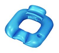 Poltrona gonfiabile per piscina, poltrona reclinabile galleggiante, materasso ad aria, braccioli integrati, portabevande per adulti, per uso a bordo piscina, lago, fiume, spiaggia, 80 x 80 x 30 cm