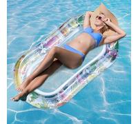 Poltrona Gonfiabile Piscina, dellyy Materassino Mare con Rete, Portatile E Resistente, Amaca ad Acqua, Lettino Gonfiabile Mare Adatta per Fotografia, Estate, Piscina, Festa