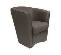 Poltrona Grigio in ecopelle per casa ufficio - Valentina