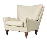 Poltrona Gubi V11 Noce Americano/Pelle Crema