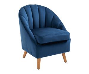 POLTRONA HOMCOM IT833-700V70BU - salotto elegante in velluto, design moderno, facile da montare
