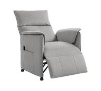 HOMCOM Poltrona Reclinabile Elettrica con Telecomando e Poggiapiedi, Sedia in Tessuto Effetto Velluto, 80x83x104 cm, Grigio Aosom Italy