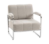 POLTRONA HOMCOM IT83B-446V00BG - imbottita ergonomica con braccioli, design moderno