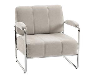 POLTRONA HOMCOM IT83B-446V00BG - imbottita ergonomica con braccioli, design moderno