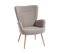 POLTRONA HOMCOM IT83B-451V00LG - design ergonomico moderno in sherpa, facile da montare