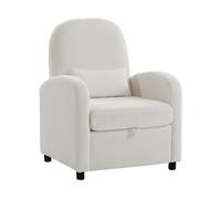 POLTRONA HOMCOM IT83B-643V00CW - moderna imbottita con contenitore e cuscino lombare