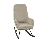 POLTRONA HOMCOM IT83B-934V00BG - a dondolo ergonomica con braccioli, velluto a coste