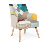 Poltrona Imbottita 60x67x79 cm in Tessuto Patchwork