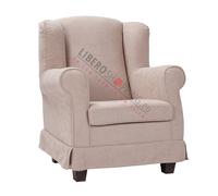 Poltrona imbottita BERGERE in tessuto sfoderabile Beige