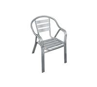 VivaGarden Sedia per Esterni Impilabile in Alluminio 55x60x79h cm