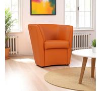 Poltrona in ecopelle Arancio Valentina per casa ufficio