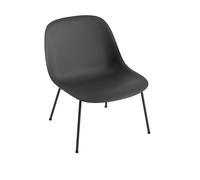 Poltrona in Fibra con Base in Tubo Nero/ Nero