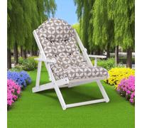 Poltrona in legno pieghevole 3 posizioni - AVANA telaio Bianco