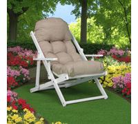 Poltrona in legno pieghevole 3 posizioni - Jamaica telaio Bianco