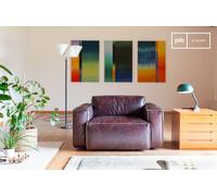 Poltrona in pelle bordeaux, stile scandinavo, 108x90x67 cm, comfort e calore