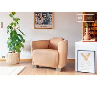 Poltrona in pelle cammello Red Baron