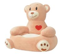 Poltrona in peluche a forma di orso, comoda sedia per bambini per la stanza dei giochi, poltrona morbida per bambini per leggere e rilassarsi, 51 x 46 x 50 cm
