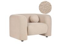 Poltrona in tessuto bou eige con cuscino rotondo Leiren