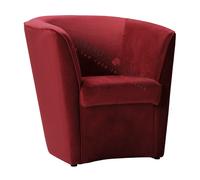 Poltrona in velluto Bordeaux per camera da letto ufficio