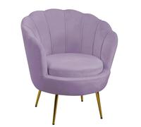 Poltrona in velluto Tulipan 73x72xh45/75 cm viola Viola