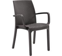 Poltrona Indiana da Giardino con Braccioli Rattan PP Esterni Interni