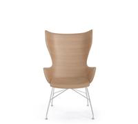 Poltrona Kartell K/Wood Cromo/ Impiallacciatura Chiara