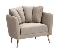 Poltrona Kiev 88x74x77 cm in Poliestere GREY/Oro