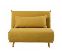 Poltrona letto pieghevole giallo senape