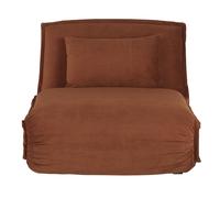 Poltrona letto pieghevole in velluto a coste marrone ruggine