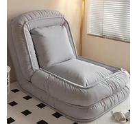 Poltrona letto pieghevole Lazy Sofa Bed, poltrona reclinabile con supporto per la schiena, per soggiorno, camera da letto, gaming e lettura.(Gray,200+94cm)