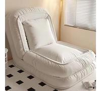 Poltrona letto pieghevole Lazy Sofa Bed, poltrona reclinabile con supporto per la schiena, per soggiorno, camera da letto, gaming e lettura.(White,200+94cm)