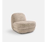 Poltrona lounge compatta, tessuto bou on motivo leopardato, OLTO Marrone TU
