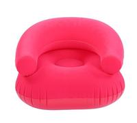 Poltrona Lounge Gonfiabile, Divano Morbido e Accogliente per il Relax in Ufficio o Sul Balcone, Floccato in PVC, 1 unità (Rosa rossa)